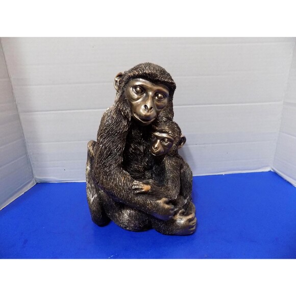 NEW Mother Monkey & Baby Figurines Statue Ape - Picture 1 of 8